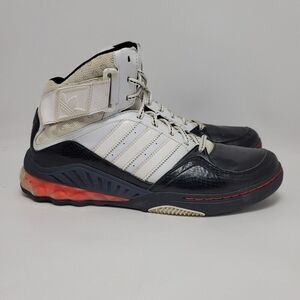 Adidas Mens Black White G43654 Mega Softcell Lace Up Mid Athletic Shoes Size 9.5